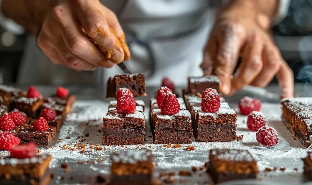 Rifinitura dei dolci in laboratorio