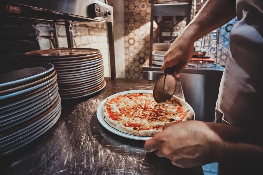 Il banco della pizzeria