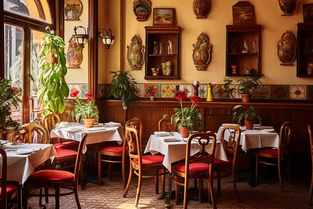 Tavoli della trattoria