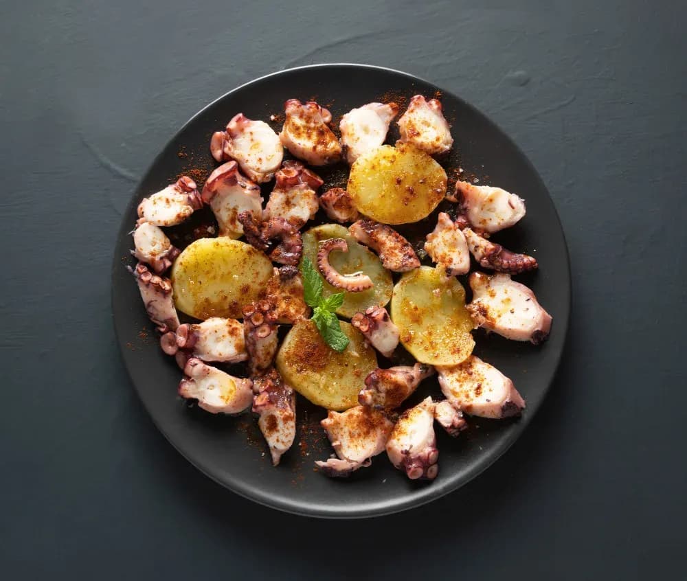 Polpo e patate al forno